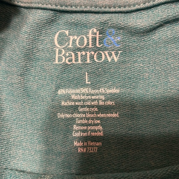 Croft & Barrow Teal 3/4 length sleeve sweater EUC - Picture 2 of 4